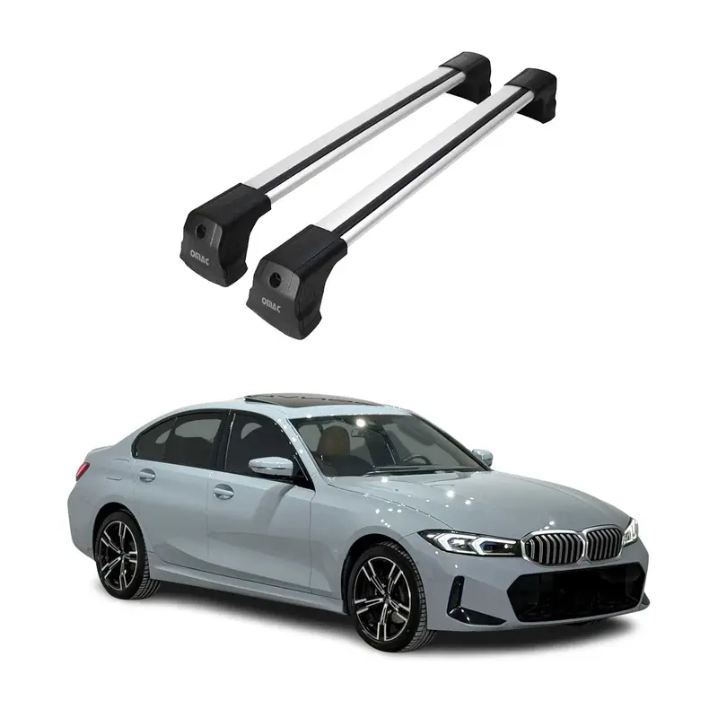 Barres de toit pour BMW Série 3 G20 2019-2026 / G80 Berline 2021-2026 Alu Gris