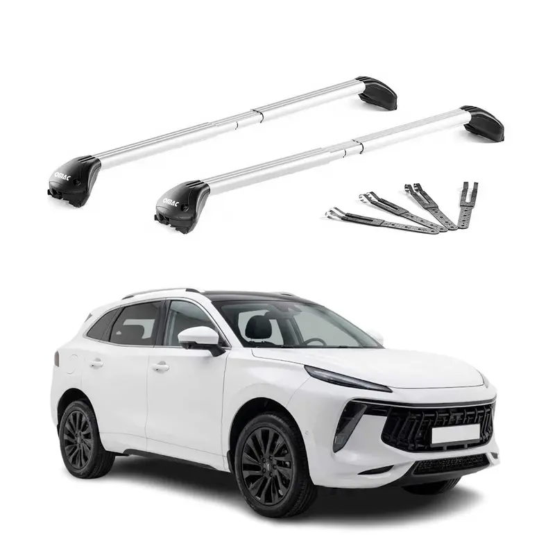 Barres de toit pour Forthing T-5 / EVO 6 2024-2026 Alu Gris Argenté 2 pièces ABE