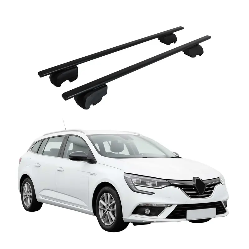 Barres de toit pour Renault Megane mk4 Grandtour 2016-2022 Acier Noir 2x