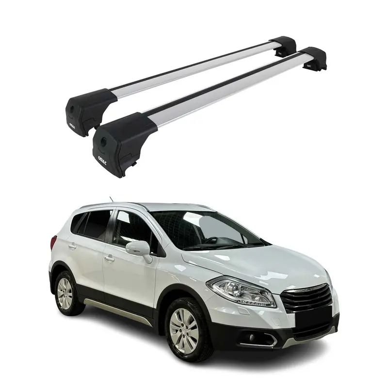 Barres de toit pour SsangYong Tivoli 2015- 2019 Aluminium 2Pcs Gris ABE