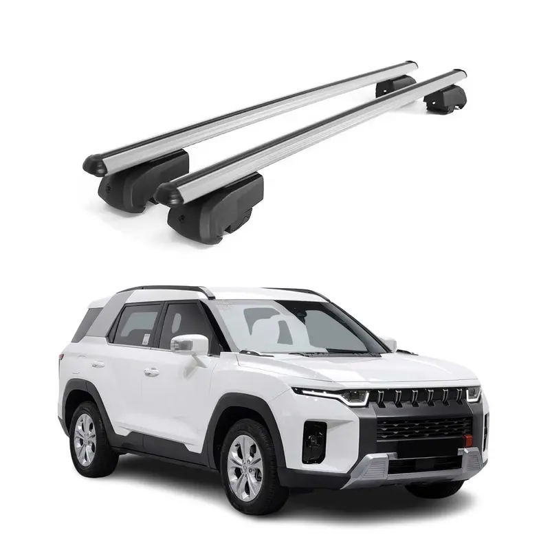 Barres de toit pour SsangYong Torres / KGM Torres 2022-2026 Aluminium Gris 2Pcs