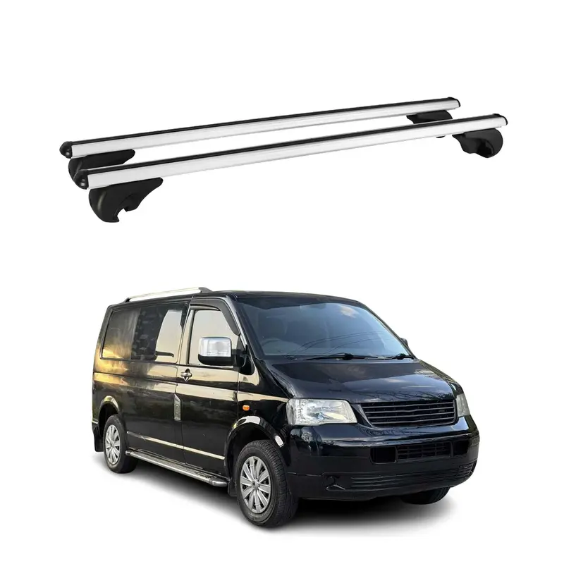 Barres de toit pour VW T5 T6 Transporter Multivan Caravelle 2003-2024 Alu Argent