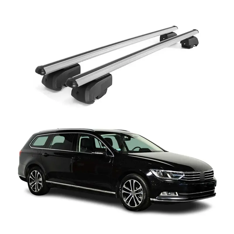 Barres de toit Transversale pour VW Passat B8 Variant 2015-2019 Alu Gris ABE