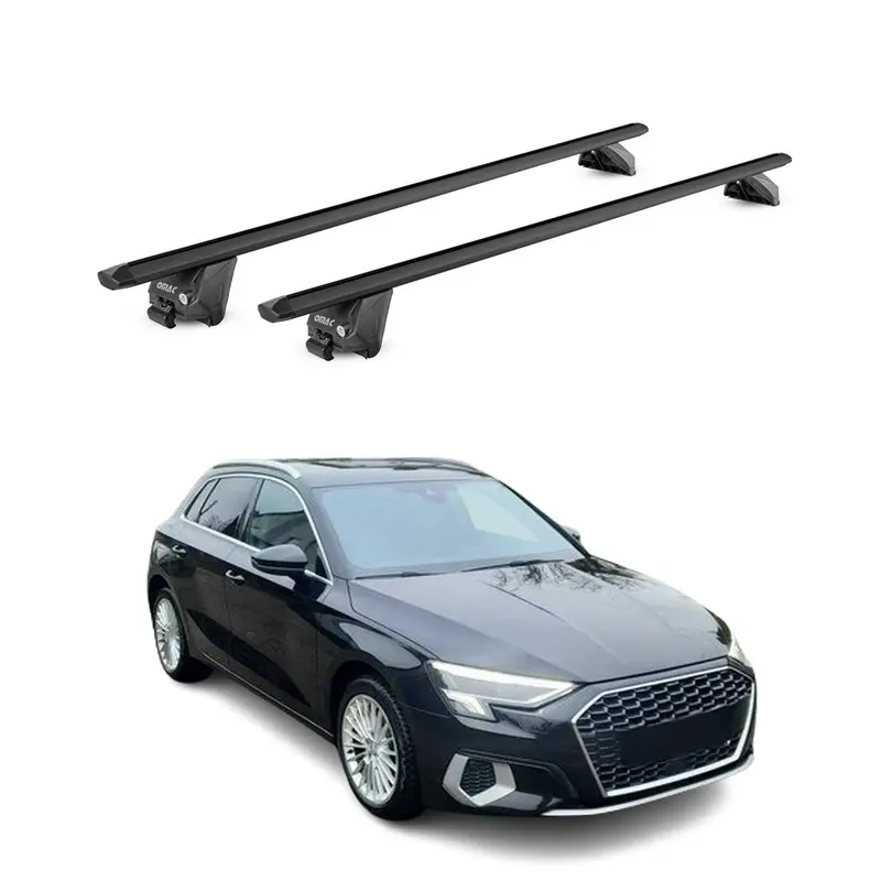 Barres de toit transversales ABE pour Audi A3 Sportback 8Y 2020-2026 Alu Noir 2x