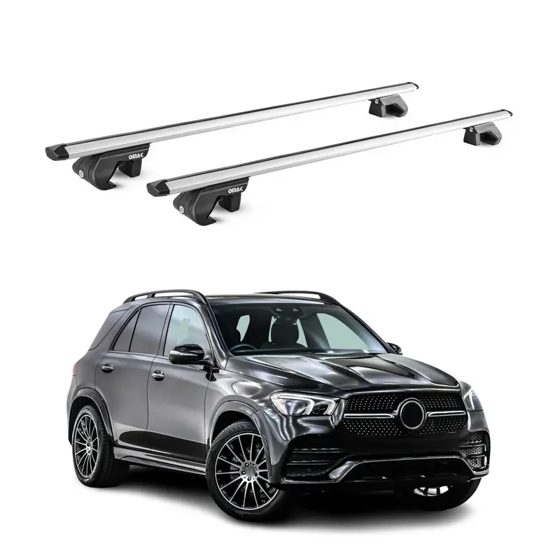 Barres de toit transversales ABE pour Mercedes GLE V167 2019-2026 Alu Gris 2x