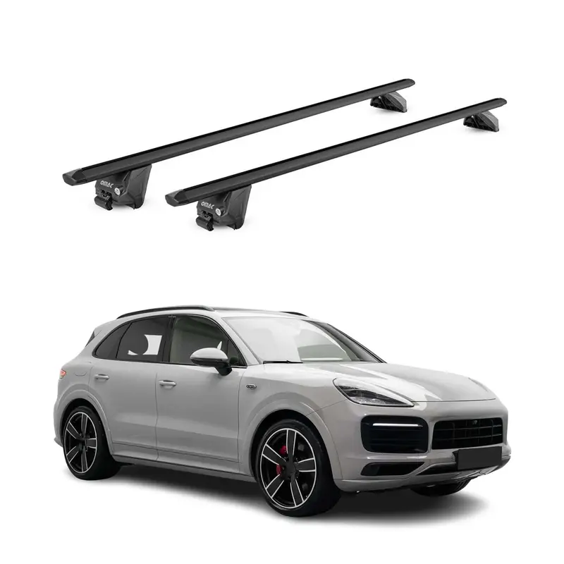 Barres de toit transversales ABE pour Porsche Cayenne PO536 2019-26 Alu Noir