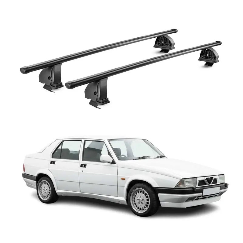 Barres de toit transversales acier pour Alfa Romeo 75 1985-1992 TÜV Noir 2Pcs