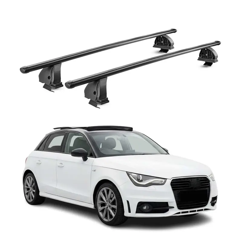 Barres de toit transversales acier pour Audi A1 Sportback 8X 2012-2018 Noir 2Pcs