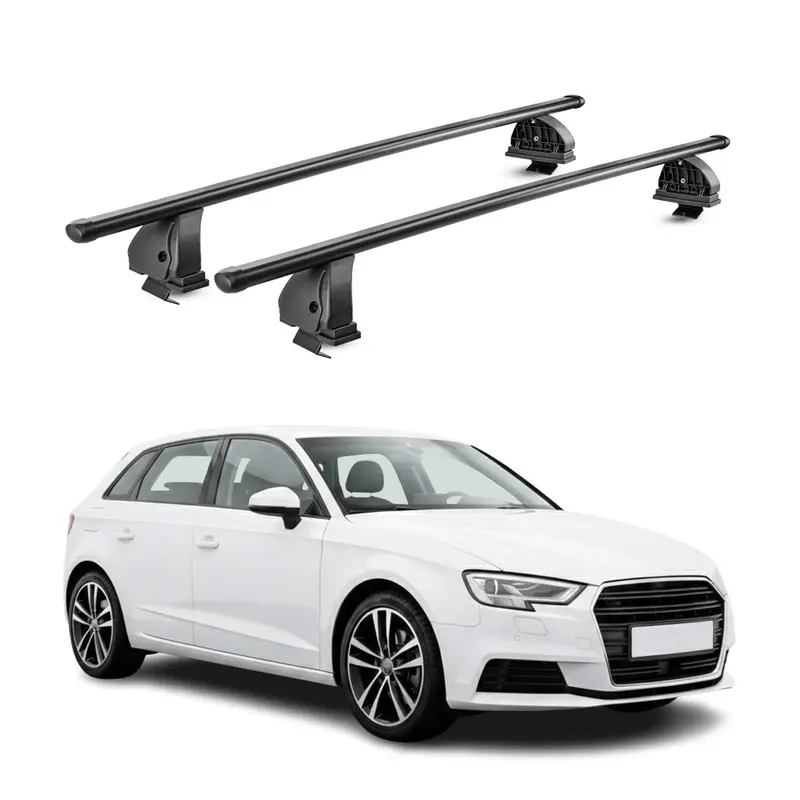 Barres de toit transversales acier pour Audi A3 8V Sportback 2012-2020 Noir 2Pcs