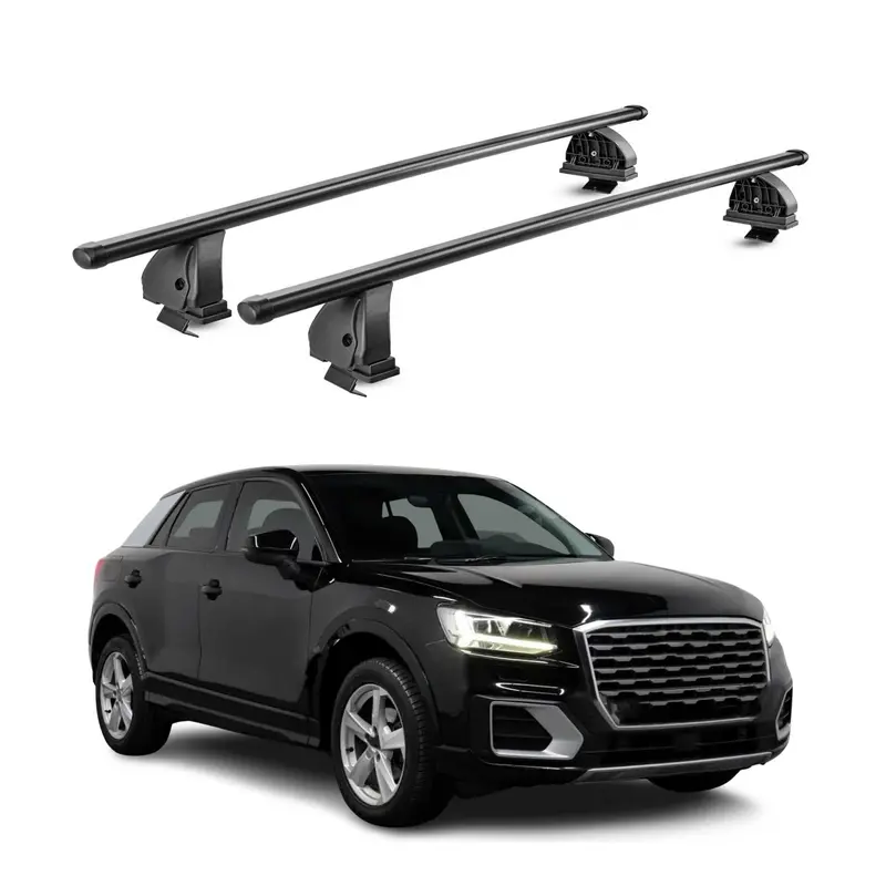 Barres de toit transversales acier pour Audi Q2 2017-2026 TÜV 75 kg Noir 2Pcs