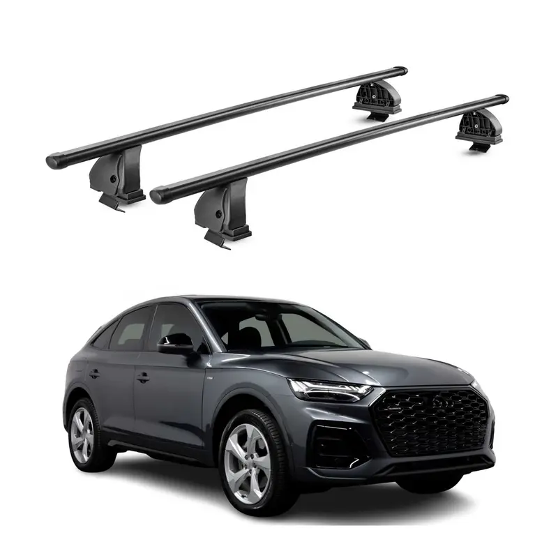 Barres de toit transversales acier pour Audi Q5 FYT Sportback 2021-2026 Noir 2x