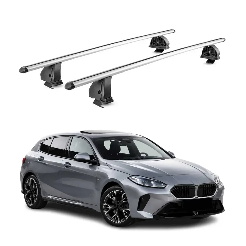 Barres de toit transversales acier pour BMW Serie 1 F70 2025-2026 TÜV Noir 2Pcs