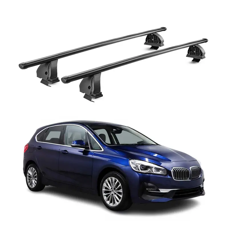 Barres de toit transversales acier pour Bmw Serie 2 Active Tourer F45 2014-2021