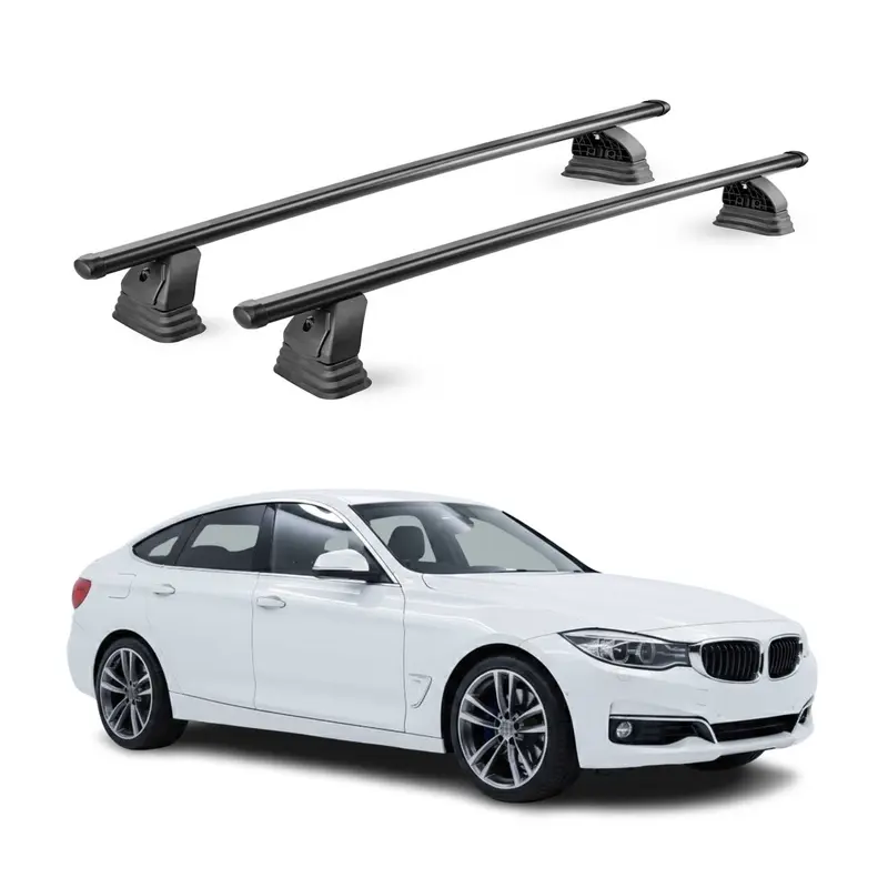 Barres de toit transversales acier pour Bmw Serie 3 GT F34 2012-2018 TÜV Noir 2x