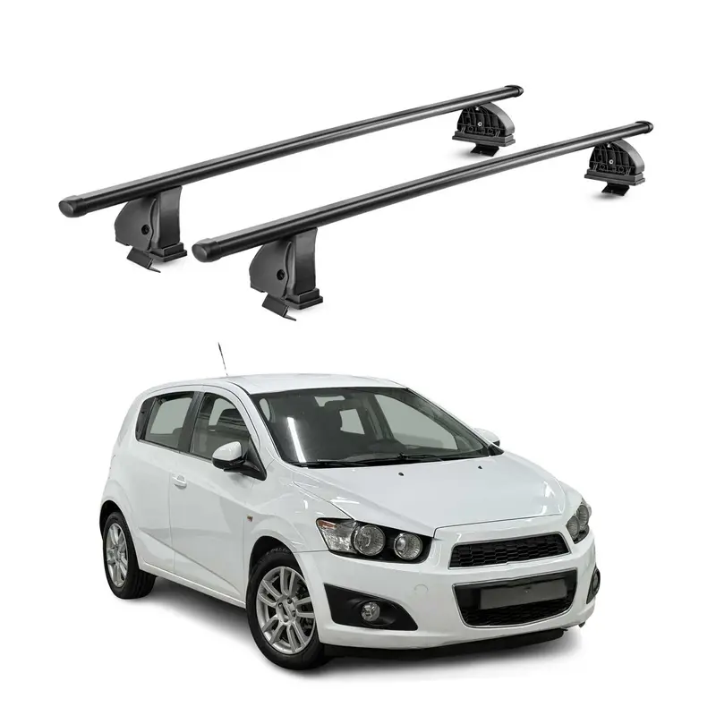 Barres de toit transversales acier pour Chevrolet Aveo II HB 2012-2016 Pre-FL
