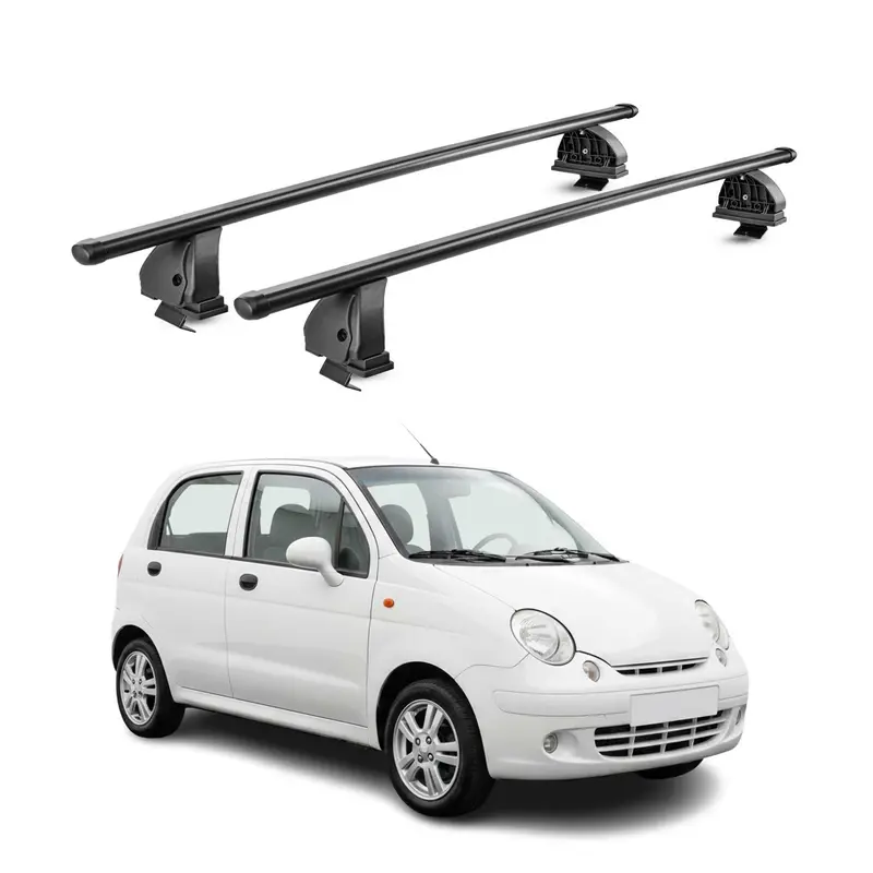 Barres de toit transversales acier pour Chevrolet Matiz I 1998-2005 TÜV Noir 2x