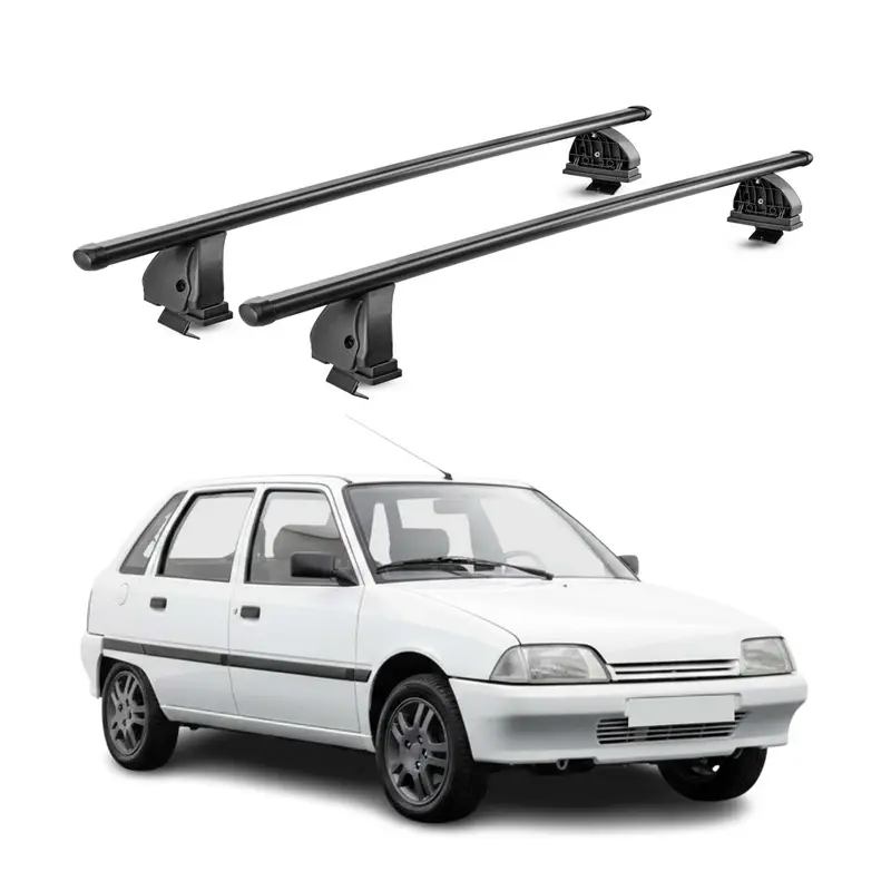 Barres de toit transversales acier pour Citroen AX 1986-1998 TÜV 75 kg Noir 2Pcs