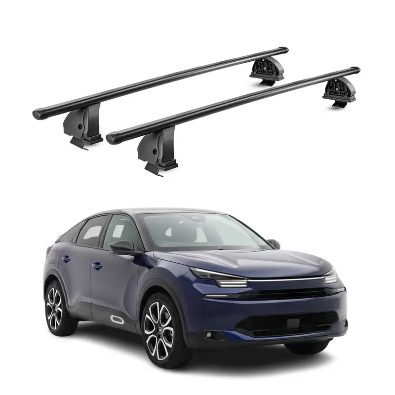 Barres de toit transversales acier pour Citroen C4 X 2023-2026 TÜV 75 kg Noir 2x