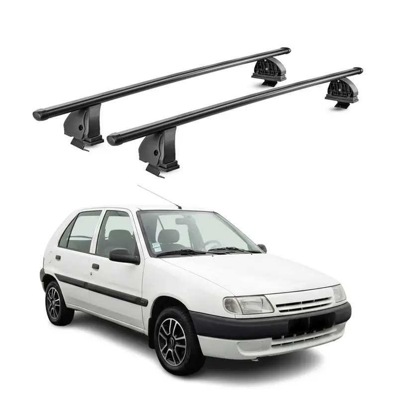 Barres de toit transversales acier pour Citroen Saxo 1996-2003 TÜV 75 kg Noir 2x