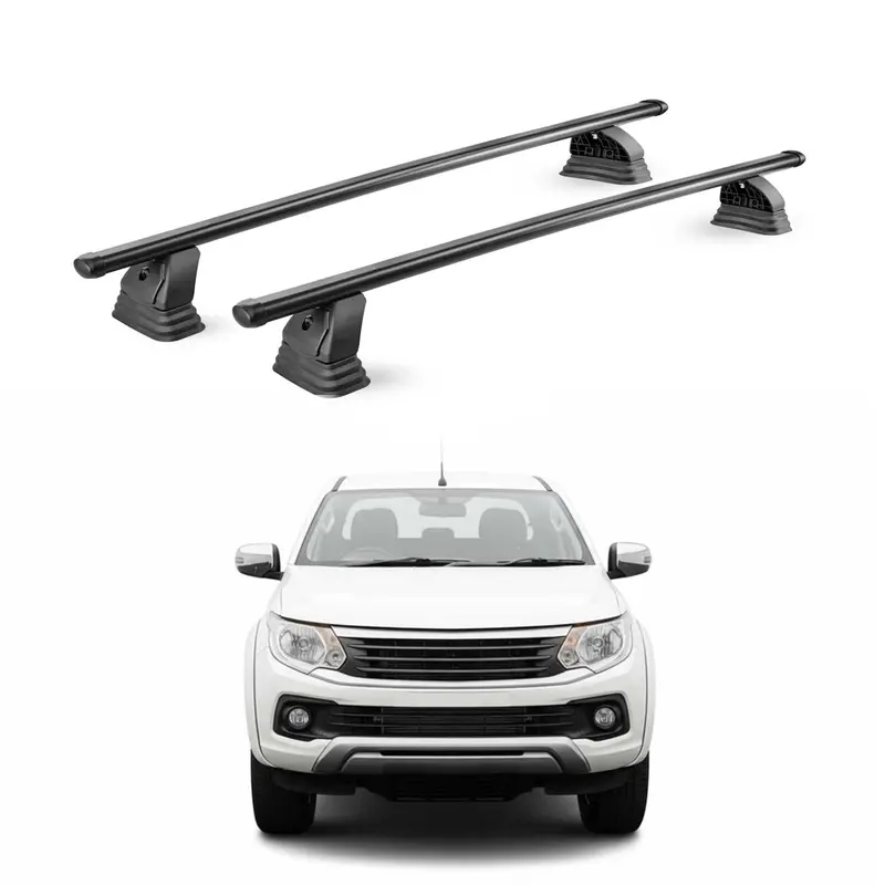 Barres de toit transversales acier pour Fiat Fullback Double / Singe Cab 2016-19