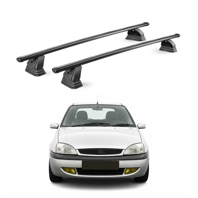 Barres de toit transversales acier pour Ford Focus II HB Break 2005-2010 Noir 2x