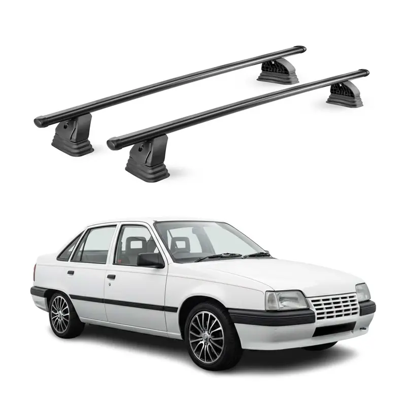 Barres de toit transversales acier pour Opel Kadett E 1984-1995 HB Break Noir