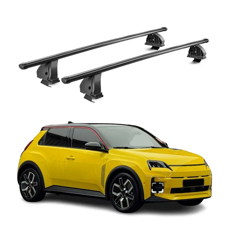 Barres de toit transversales acier pour Renault 5 E-Tech 2024-2026 TÜV Noir 2Pcs