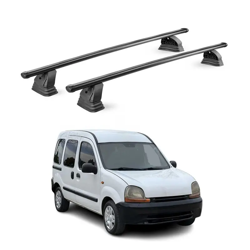 Barres de toit transversales acier pour Renault Kangoo I 1997-2007 TÜV Noir 2Pcs