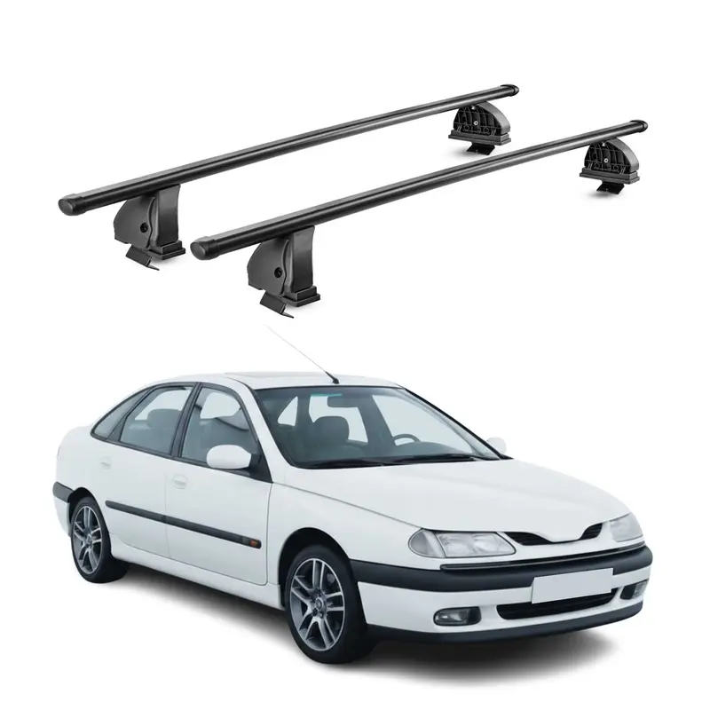 Barres de toit transversales acier pour Renault Laguna I 1994-2001 TÜV Noir 2Pcs