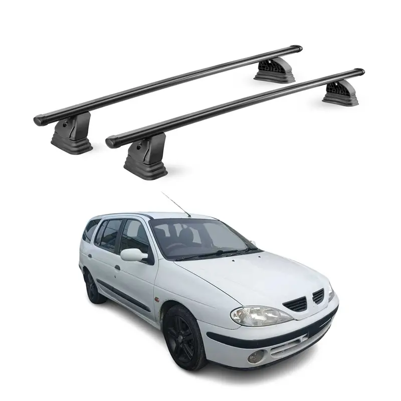 Barres de toit transversales acier pour Renault Megane I Break 1996-2003 Noir 2x
