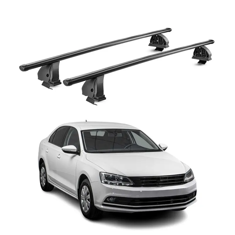 Barres de toit transversales acier pour VW Jetta VI 2010-2018 TÜV 75 kg Noir 2x