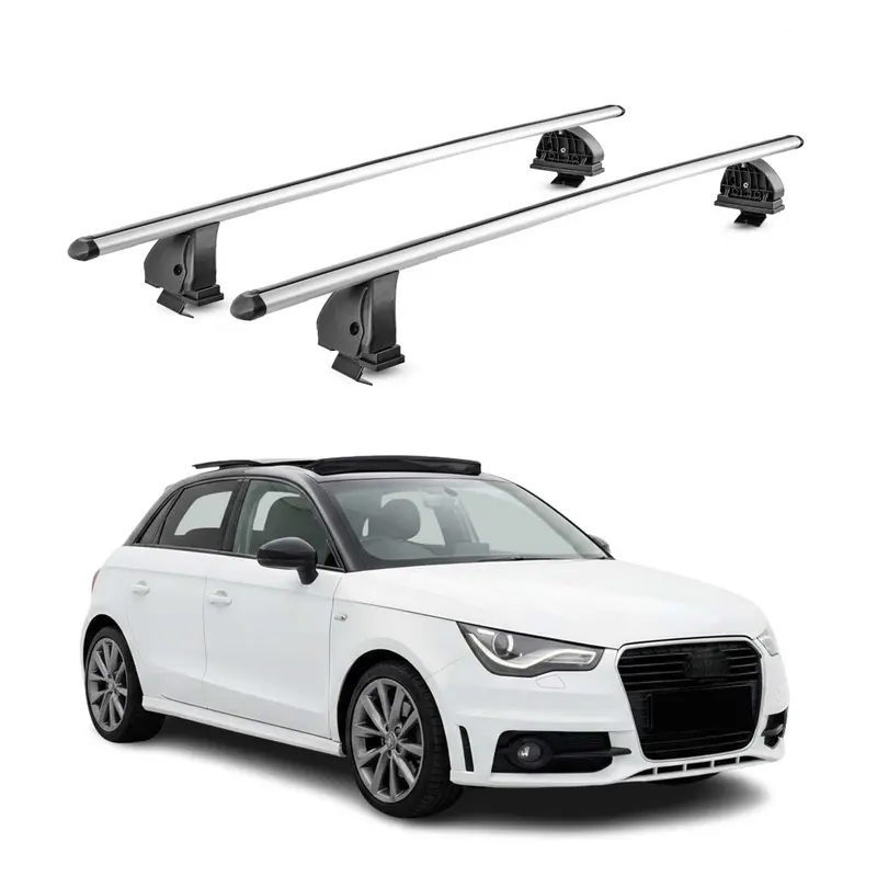 Barres de toit transversales Alu pour Audi A1 Sportback 8X 2012-2018 TÜV Gris 2x