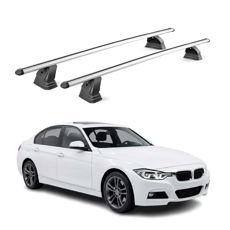 Barres de toit transversales Alu pour Bmw Serie 3 F30 Berline 2012-2019 Gris 2x