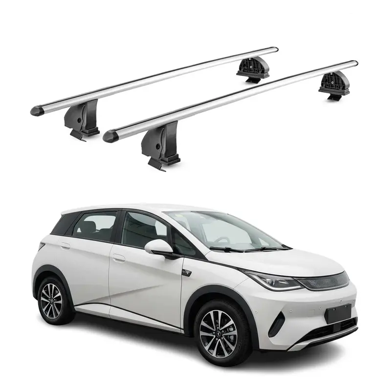 Barres de toit transversales Alu pour BYD Dolphin 2023-2026 TÜV 75 kg Gris 2Pcs