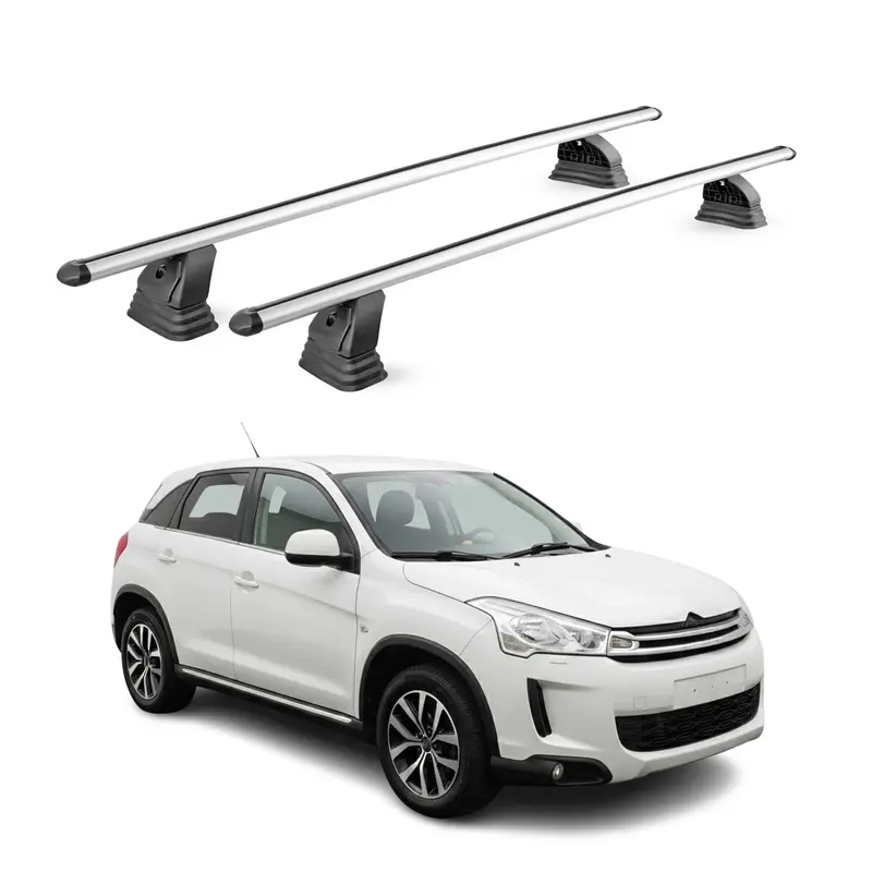 Barres de toit transversales Alu pour Citroen C4 Aircross 2012-2017 TÜV Gris 2x
