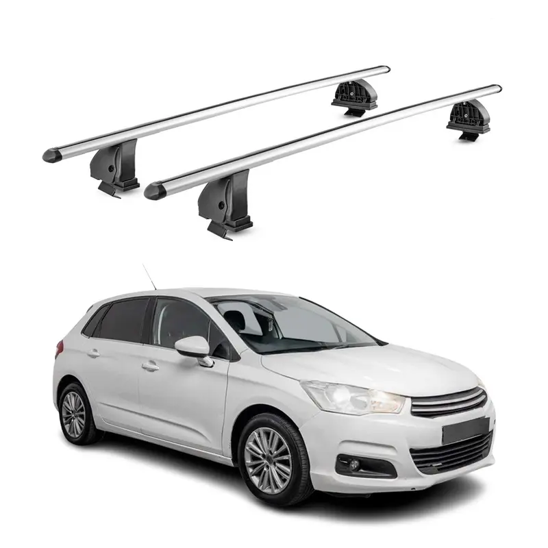 Barres de toit transversales Alu pour Citroen C4 II 2010-2018 TÜV 75 kg Gris 2x