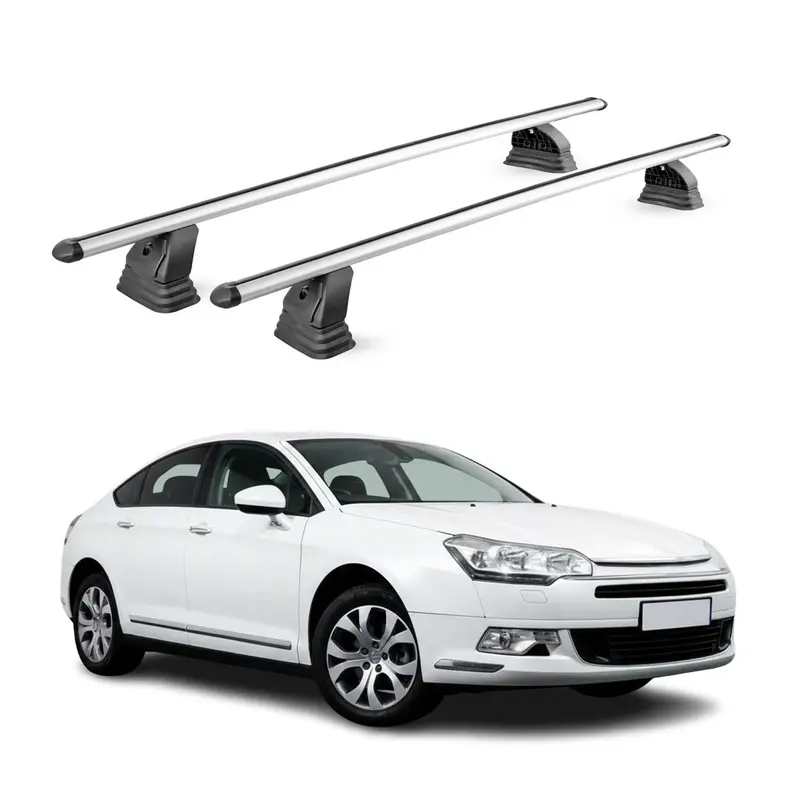 Barres de toit transversales Alu pour Citroen C5 II 2008-2017 TÜV 75 kg Gris 2x