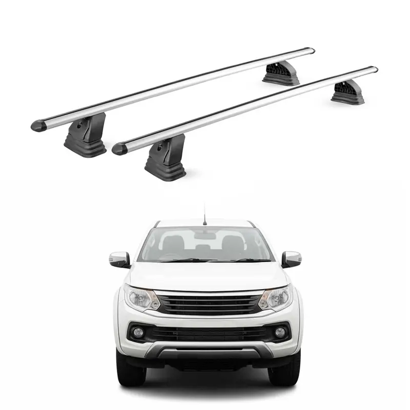 Barres de toit transversales Alu pour Fiat Fullback Double / Singe Cab 2016-2019