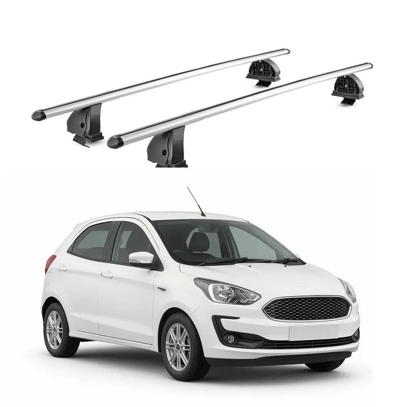 Barres de toit transversales Alu pour Ford KA+ Break 2016-2019 TÜV 75 kg Gris 2x
