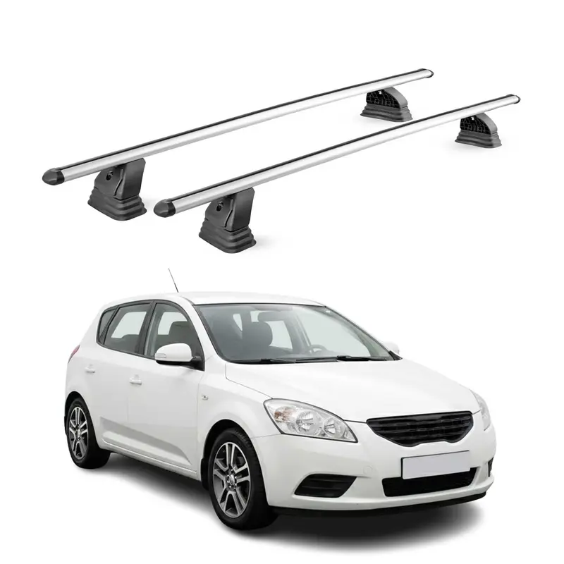 Barres de toit transversales Alu pour Kia Cee'd I 2006-2012 TÜV 75 kg Gris 2Pcs