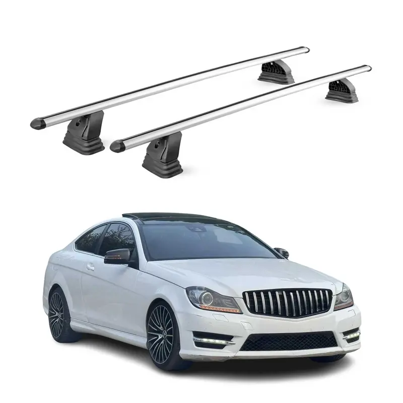 Barres de toit transversales Alu pour Mercedes Classe C Coupè C204 2011-2015