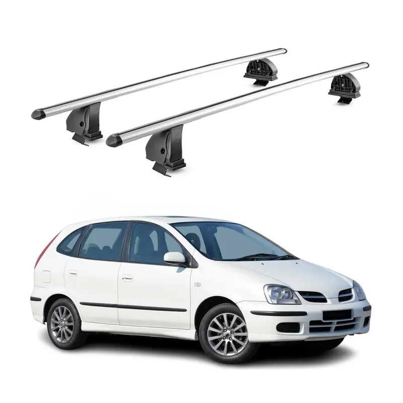 Barres de toit transversales Alu pour Nissan Almera I Berline 1995-2000 Gris 2x
