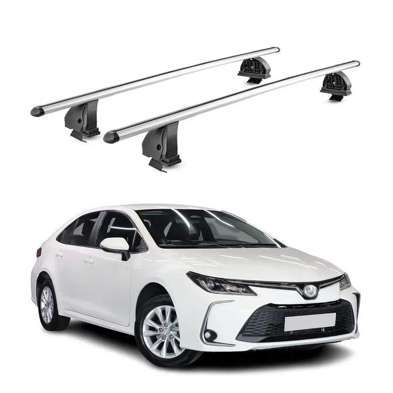 Barres de toit transversales Alu pour Toyota Corolla mk12 HB Break 2019- Gris 2x