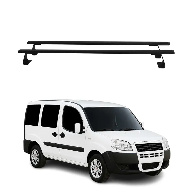 Barres de toit transversales Fiat Doblo 2000-2010 noir en acier
