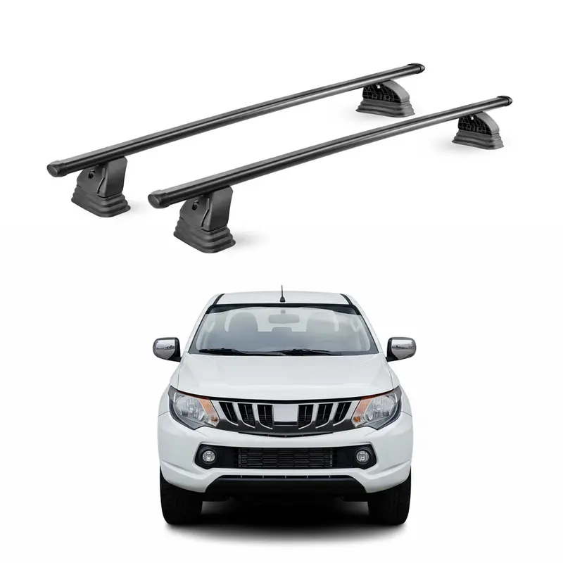 Barres de toit transversales inox pour Mitsubishi L200 Double/Single Cab 2015-26