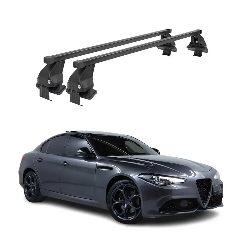 Barres de toit transversales Menabo pour Alfa Romeo Giulia 2016-2026 Noir
