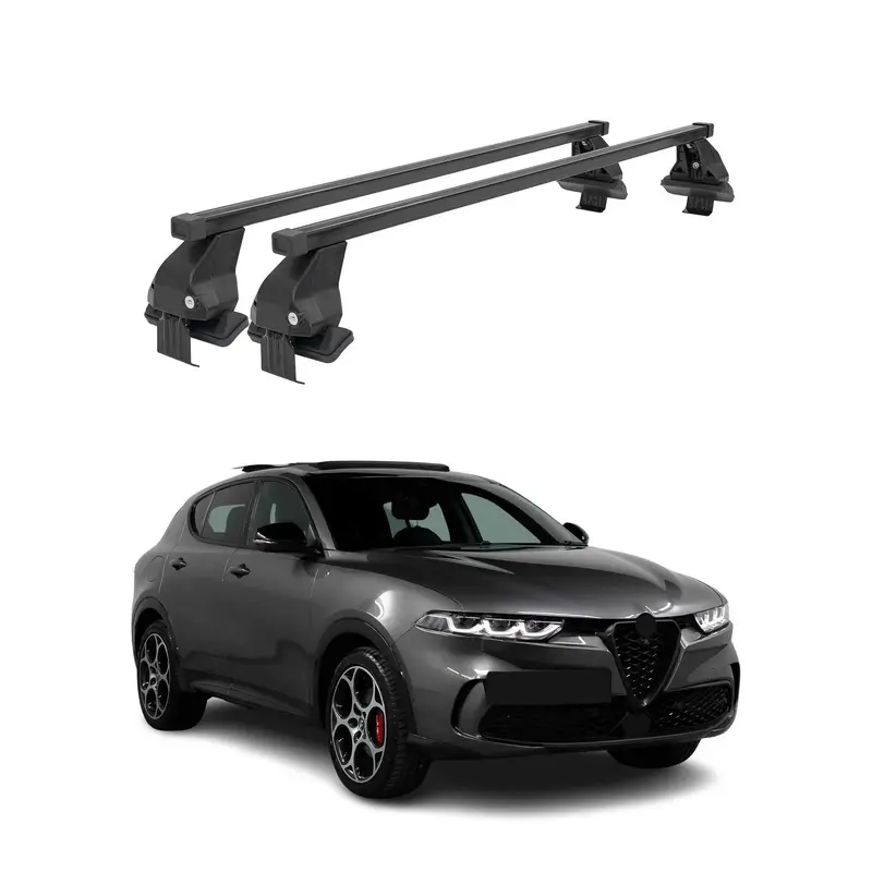 Barres de toit transversales Menabo pour Alfa Romeo Tonale 2022-2026 Noir