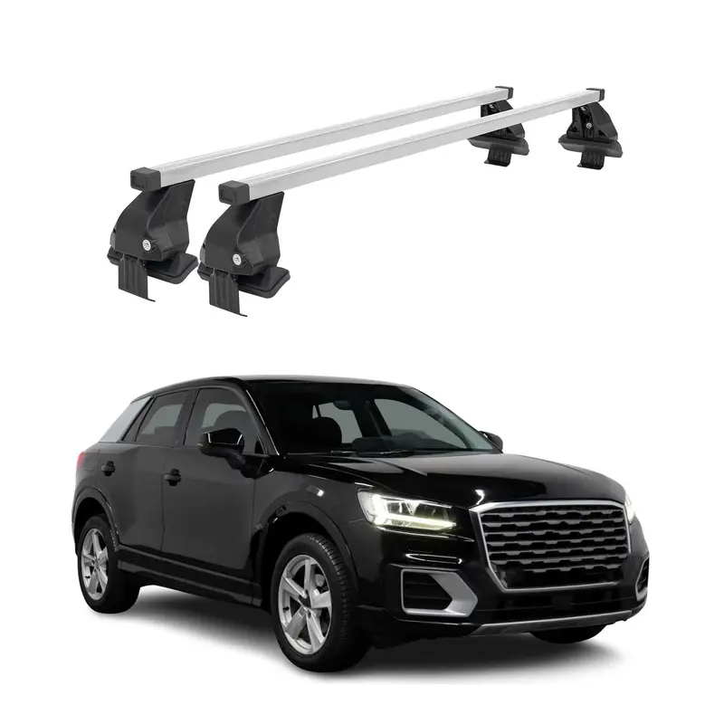 Barres de toit transversales Menabo pour Audi Q2 2017-2026 Acier Gris