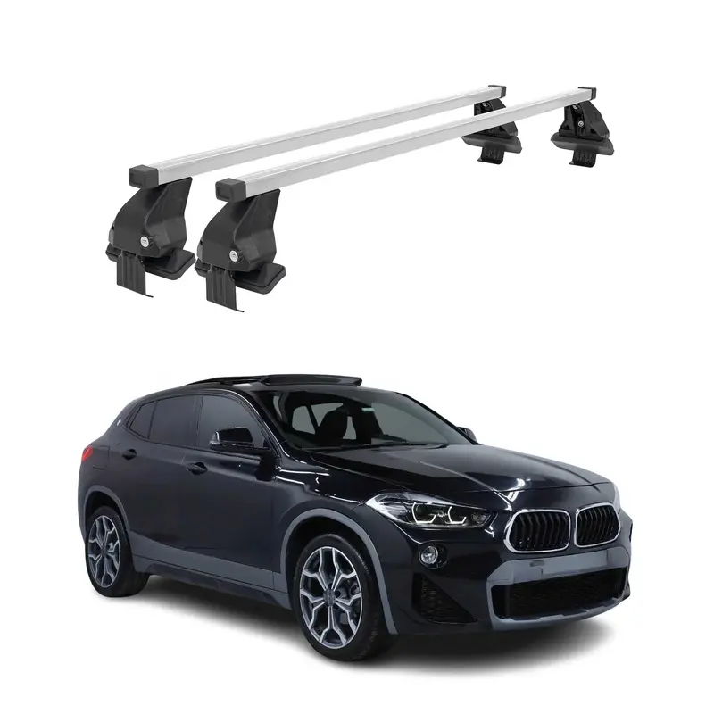 Barres de toit transversales Menabo pour BMW X2 F39 2018-2023 Acier Gris
