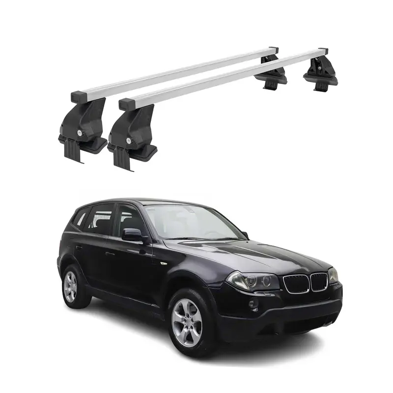 Barres de toit transversales Menabo pour BMW X3 E83 2003-2010 Acier Gris